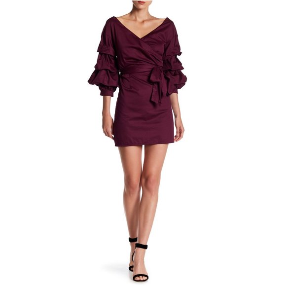 DO+BE Dresses & Skirts - DO+BE surplice gathered sleeve dress